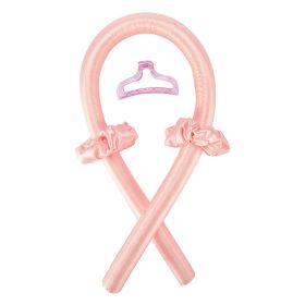 Heatless Curling Rod Curls Silk Ribbon Curlers Sleeping Soft Headband Wave (STYLE: 4Pcs Set, Color: Pink)